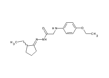 2-[(4-ethoxyphenyl)amino]-N'-(2-ethylcyclopentylidene)acetohydrazide (non-preferred name)