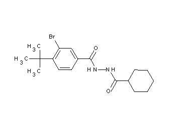 3-bromo-4-tert-butyl-N'-(cyclohexylcarbonyl)benzohydrazide