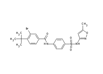 3-bromo-4-tert-butyl-N-(4-{[(5-methyl-3-isoxazolyl)amino]sulfonyl}phenyl)benzamide
