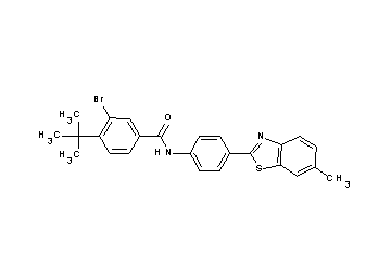 3-bromo-4-tert-butyl-N-[4-(6-methyl-1,3-benzothiazol-2-yl)phenyl]benzamide