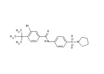 3-bromo-4-tert-butyl-N-[4-(1-pyrrolidinylsulfonyl)phenyl]benzamide