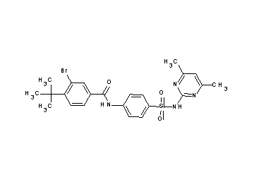 3-bromo-4-tert-butyl-N-(4-{[(4,6-dimethyl-2-pyrimidinyl)amino]sulfonyl}phenyl)benzamide