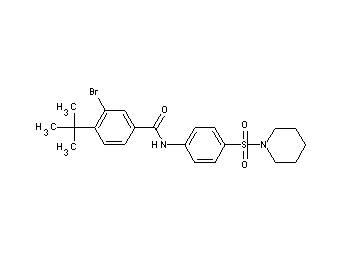3-bromo-4-tert-butyl-N-[4-(1-piperidinylsulfonyl)phenyl]benzamide