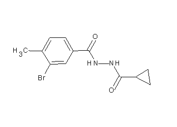 3-bromo-N'-(cyclopropylcarbonyl)-4-methylbenzohydrazide