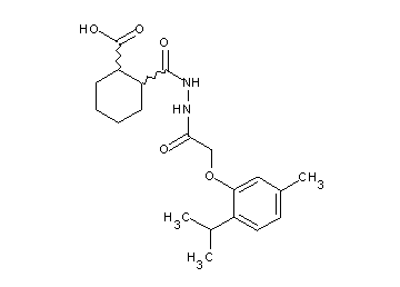 2-({2-[(2-isopropyl-5-methylphenoxy)acetyl]hydrazino}carbonyl)cyclohexanecarboxylic acid