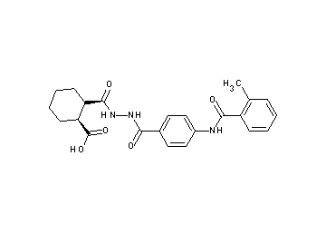 2-[(2-{4-[(2-methylbenzoyl)amino]benzoyl}hydrazino)carbonyl]cyclohexanecarboxylic acid