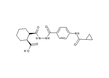 2-[(2-{4-[(cyclopropylcarbonyl)amino]benzoyl}hydrazino)carbonyl]cyclohexanecarboxylic acid