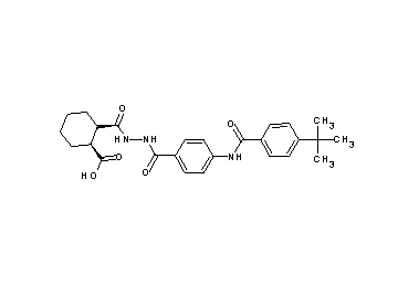 2-[(2-{4-[(4-tert-butylbenzoyl)amino]benzoyl}hydrazino)carbonyl]cyclohexanecarboxylic acid