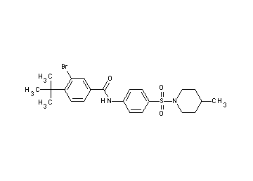 3-bromo-4-tert-butyl-N-{4-[(4-methyl-1-piperidinyl)sulfonyl]phenyl}benzamide
