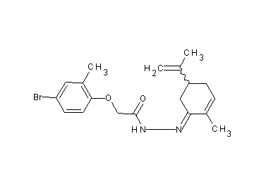 2-(4-bromo-2-methylphenoxy)-N'-(5-isopropenyl-2-methyl-2-cyclohexen-1-ylidene)acetohydrazide