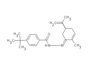 4-tert-butyl-N'-(5-isopropenyl-2-methyl-2-cyclohexen-1-ylidene)benzohydrazide
