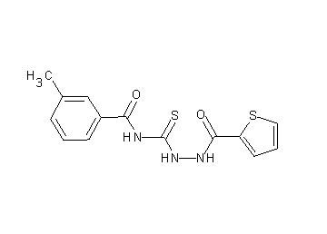 3-methyl-N-{[2-(2-thienylcarbonyl)hydrazino]carbonothioyl}benzamide