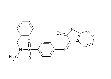N-benzyl-N-methyl-4-[(2-oxo-1,2-dihydro-3H-indol-3-ylidene)amino]benzenesulfonamide