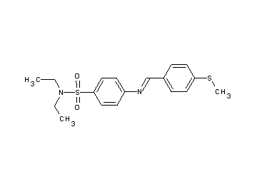 N,N-diethyl-4-{[4-(methylsulfanyl)benzylidene]amino}benzenesulfonamide