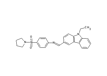 N-[(9-ethyl-9H-carbazol-3-yl)methylene]-4-(1-pyrrolidinylsulfonyl)aniline