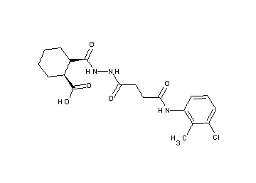 2-[(2-{4-[(3-chloro-2-methylphenyl)amino]-4-oxobutanoyl}hydrazino)carbonyl]cyclohexanecarboxylic acid
