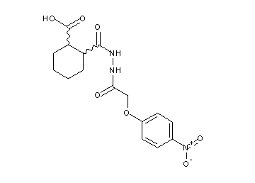 2-({2-[(4-nitrophenoxy)acetyl]hydrazino}carbonyl)cyclohexanecarboxylic acid