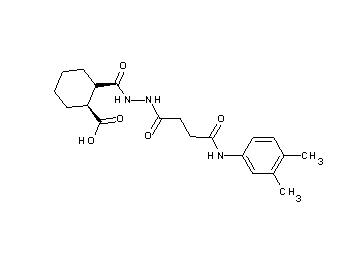 2-[(2-{4-[(3,4-dimethylphenyl)amino]-4-oxobutanoyl}hydrazino)carbonyl]cyclohexanecarboxylic acid