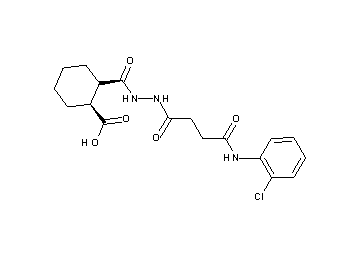 2-[(2-{4-[(2-chlorophenyl)amino]-4-oxobutanoyl}hydrazino)carbonyl]cyclohexanecarboxylic acid