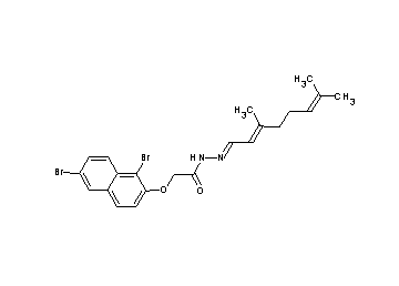 2-[(1,6-dibromo-2-naphthyl)oxy]-N'-(3,7-dimethyl-2,6-octadien-1-ylidene)acetohydrazide
