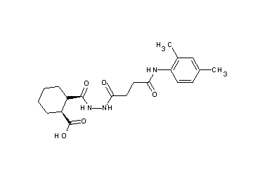 2-[(2-{4-[(2,4-dimethylphenyl)amino]-4-oxobutanoyl}hydrazino)carbonyl]cyclohexanecarboxylic acid
