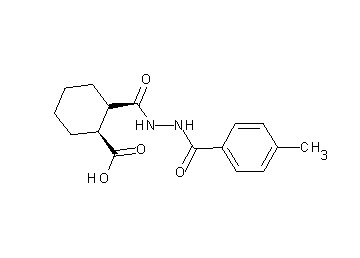 2-{[2-(4-methylbenzoyl)hydrazino]carbonyl}cyclohexanecarboxylic acid
