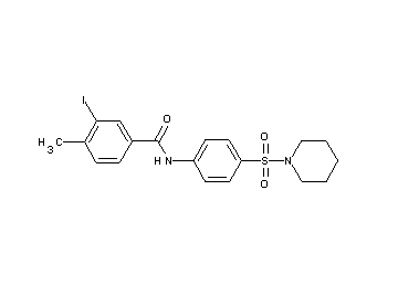 3-iodo-4-methyl-N-[4-(1-piperidinylsulfonyl)phenyl]benzamide