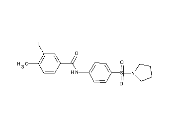 3-iodo-4-methyl-N-[4-(1-pyrrolidinylsulfonyl)phenyl]benzamide