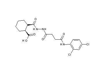 2-[(2-{4-[(2,4-dichlorophenyl)amino]-4-oxobutanoyl}hydrazino)carbonyl]cyclohexanecarboxylic acid