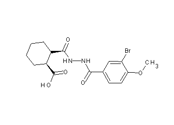 2-{[2-(3-bromo-4-methoxybenzoyl)hydrazino]carbonyl}cyclohexanecarboxylic acid