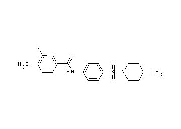 3-iodo-4-methyl-N-{4-[(4-methyl-1-piperidinyl)sulfonyl]phenyl}benzamide