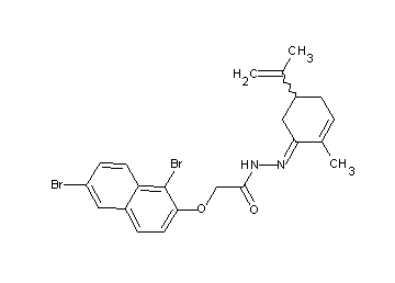 2-[(1,6-dibromo-2-naphthyl)oxy]-N'-(5-isopropenyl-2-methyl-2-cyclohexen-1-ylidene)acetohydrazide