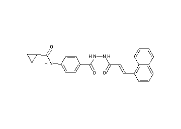 N-[4-({2-[3-(1-naphthyl)acryloyl]hydrazino}carbonyl)phenyl]cyclopropanecarboxamide