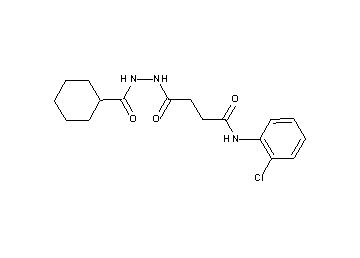 N-(2-chlorophenyl)-4-[2-(cyclohexylcarbonyl)hydrazino]-4-oxobutanamide