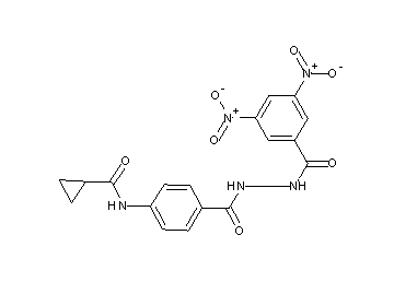 N-(4-{[2-(3,5-dinitrobenzoyl)hydrazino]carbonyl}phenyl)cyclopropanecarboxamide