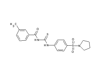 3-methyl-N-({[4-(1-pyrrolidinylsulfonyl)phenyl]amino}carbonothioyl)benzamide