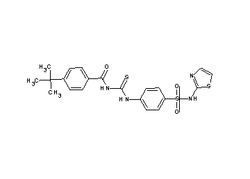 4-tert-butyl-N-[({4-[(1,3-thiazol-2-ylamino)sulfonyl]phenyl}amino)carbonothioyl]benzamide