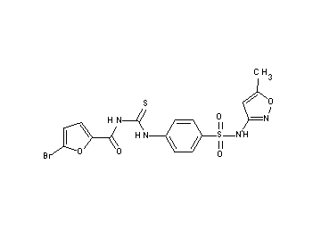 5-bromo-N-{[(4-{[(5-methyl-3-isoxazolyl)amino]sulfonyl}phenyl)amino]carbonothioyl}-2-furamide