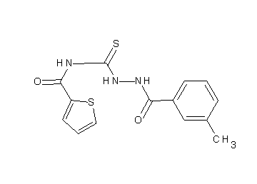 N-{[2-(3-methylbenzoyl)hydrazino]carbonothioyl}-2-thiophenecarboxamide