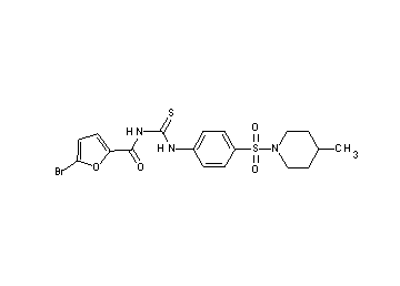5-bromo-N-[({4-[(4-methyl-1-piperidinyl)sulfonyl]phenyl}amino)carbonothioyl]-2-furamide