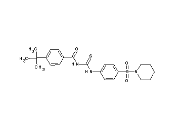 4-tert-butyl-N-({[4-(1-piperidinylsulfonyl)phenyl]amino}carbonothioyl)benzamide