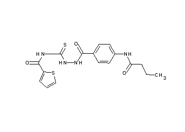 N-({2-[4-(butyrylamino)benzoyl]hydrazino}carbonothioyl)-2-thiophenecarboxamide