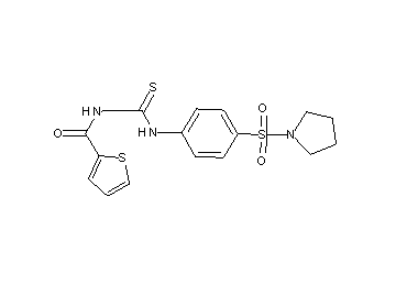 N-({[4-(1-pyrrolidinylsulfonyl)phenyl]amino}carbonothioyl)-2-thiophenecarboxamide
