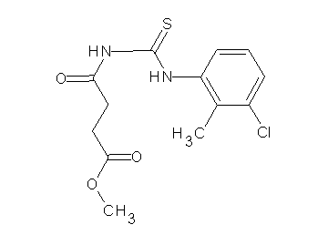 methyl 4-({[(3-chloro-2-methylphenyl)amino]carbonothioyl}amino)-4-oxobutanoate