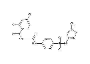 2,4-dichloro-N-{[(4-{[(5-methyl-3-isoxazolyl)amino]sulfonyl}phenyl)amino]carbonothioyl}benzamide