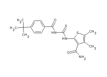 2-({[(4-tert-butylbenzoyl)amino]carbonothioyl}amino)-4,5-dimethyl-3-thiophenecarboxamide