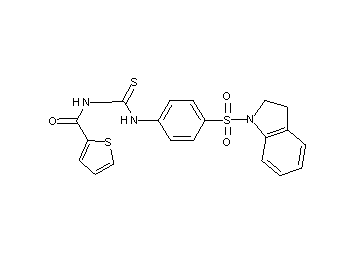 N-({[4-(2,3-dihydro-1H-indol-1-ylsulfonyl)phenyl]amino}carbonothioyl)-2-thiophenecarboxamide