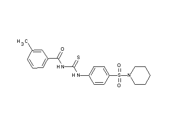 3-methyl-N-({[4-(1-piperidinylsulfonyl)phenyl]amino}carbonothioyl)benzamide