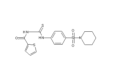 N-({[4-(1-piperidinylsulfonyl)phenyl]amino}carbonothioyl)-2-thiophenecarboxamide