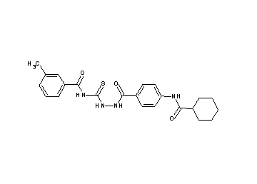 N-[(2-{4-[(cyclohexylcarbonyl)amino]benzoyl}hydrazino)carbonothioyl]-3-methylbenzamide